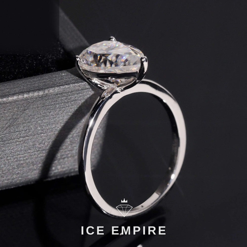 Iced Out Gold Plated Moissanite Wedding Band