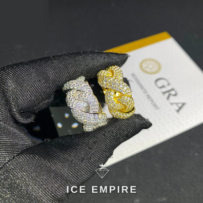 Iced Out 925 Silver Moissanite Cuban Chain
