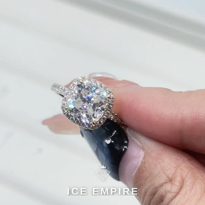 Iced Out Gold Plated Moissanite Wedding Band