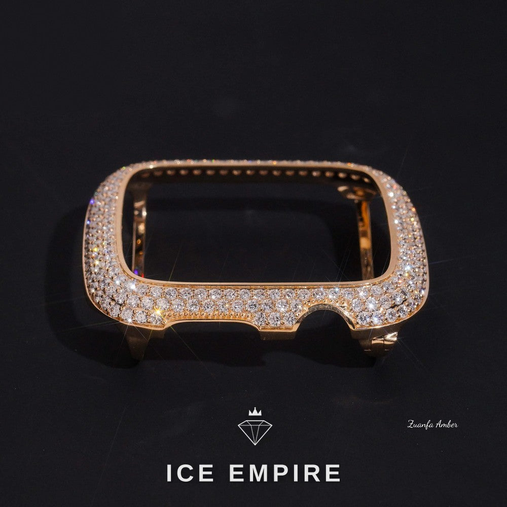 Iced Out 14K Gold Lab Grown Diamond Watch