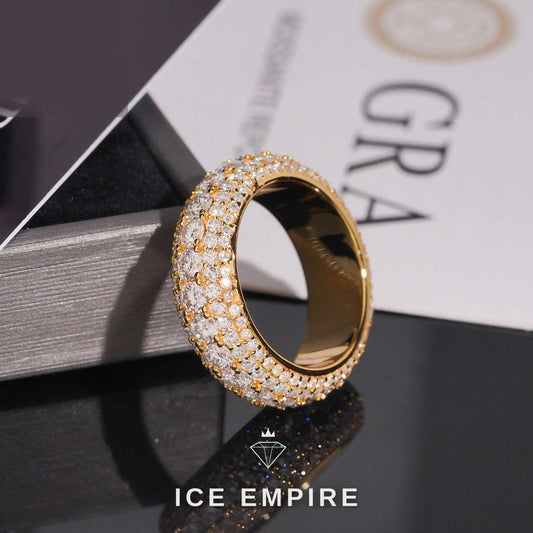 Iced Out 925 Silver Moissanite Ring