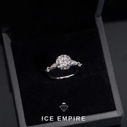 Iced Out 18K Gold Moissanite Wedding Band