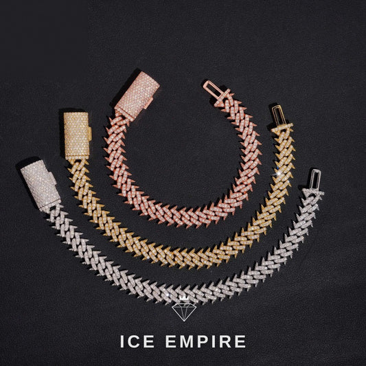 Iced Out Rose Gold Plated Moissanite Cuban Chain