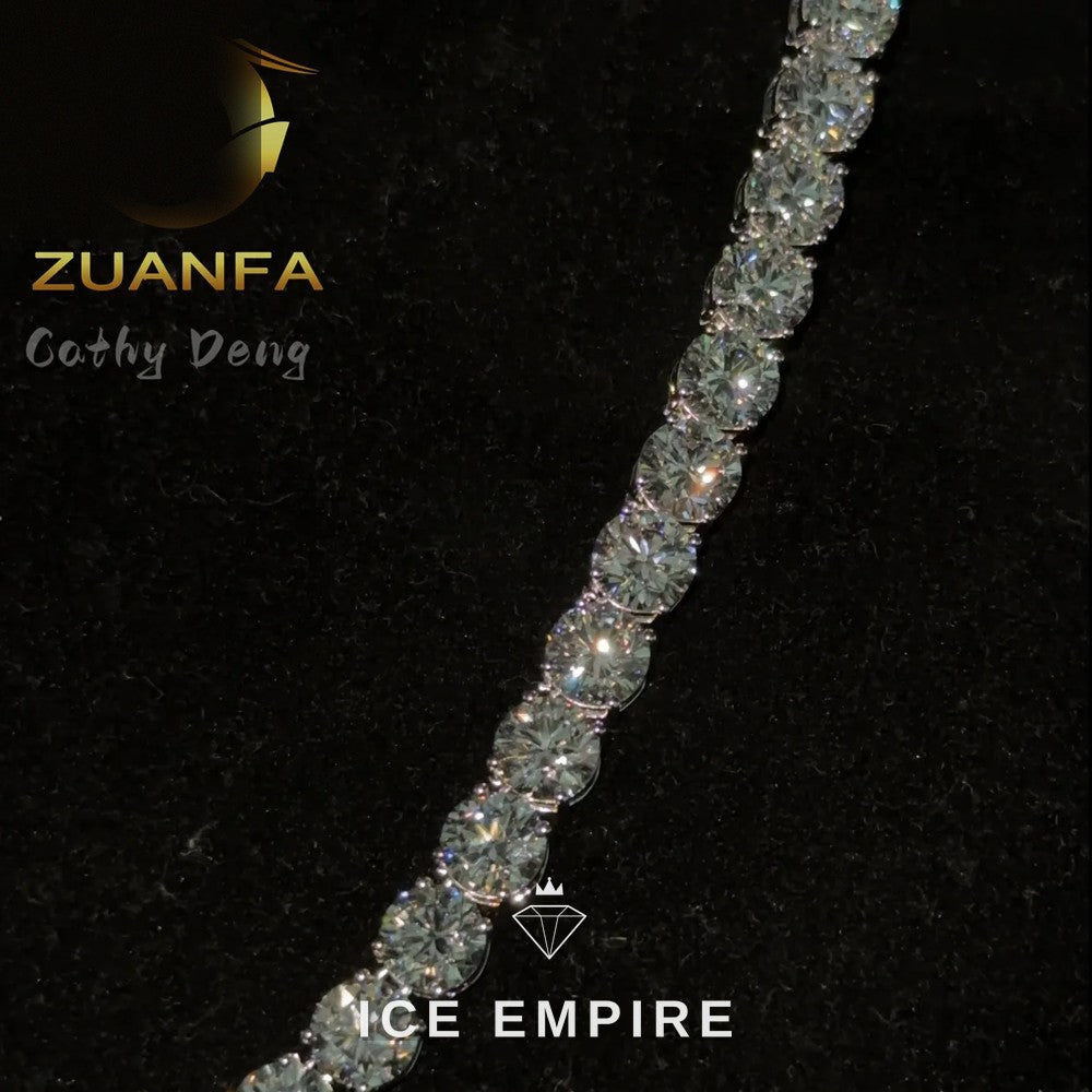Iced Out 925 Silver Lab Grown Diamond Cuban Chain