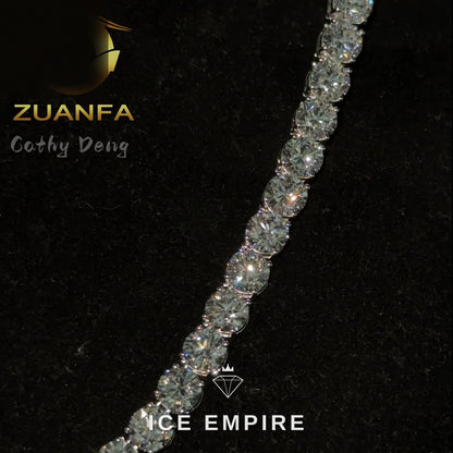 Iced Out 925 Silver Lab Grown Diamond Cuban Chain