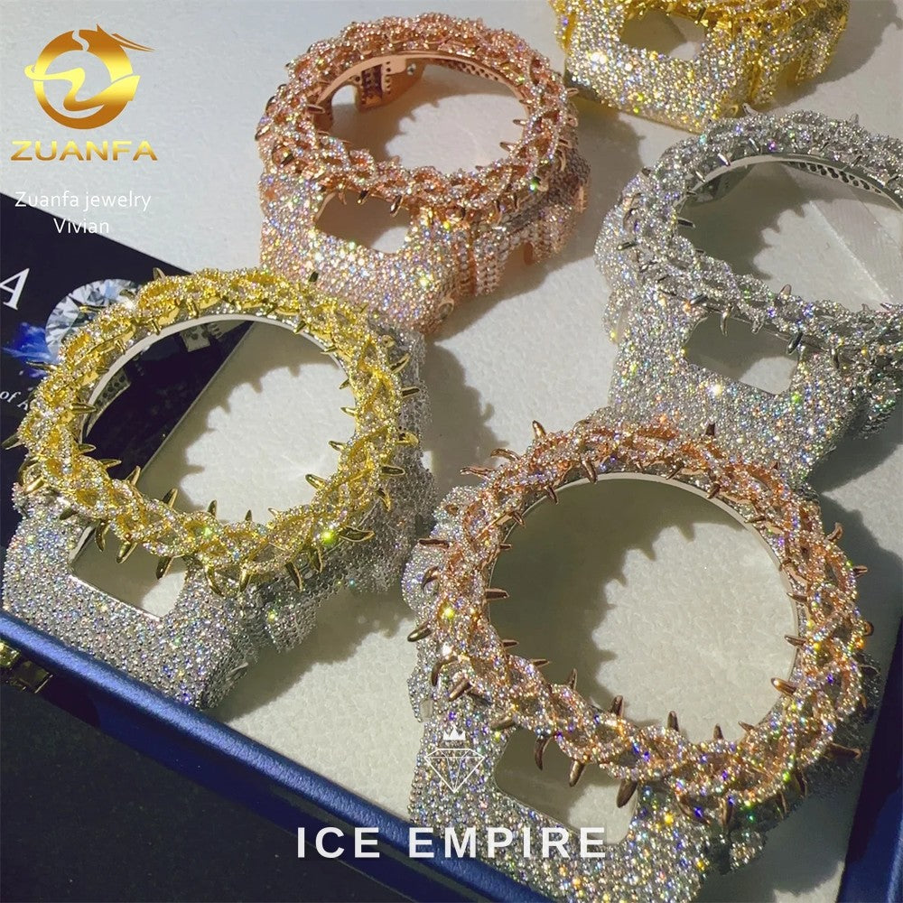 Iced Out 925 Silver Moissanite Watch