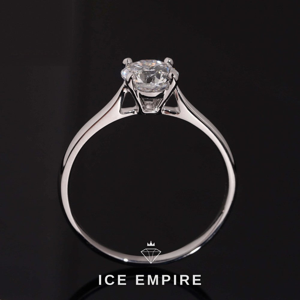 Iced Out 925 Silver Lab Grown Diamond Wedding Band