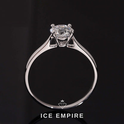 Iced Out 925 Silver Lab Grown Diamond Wedding Band