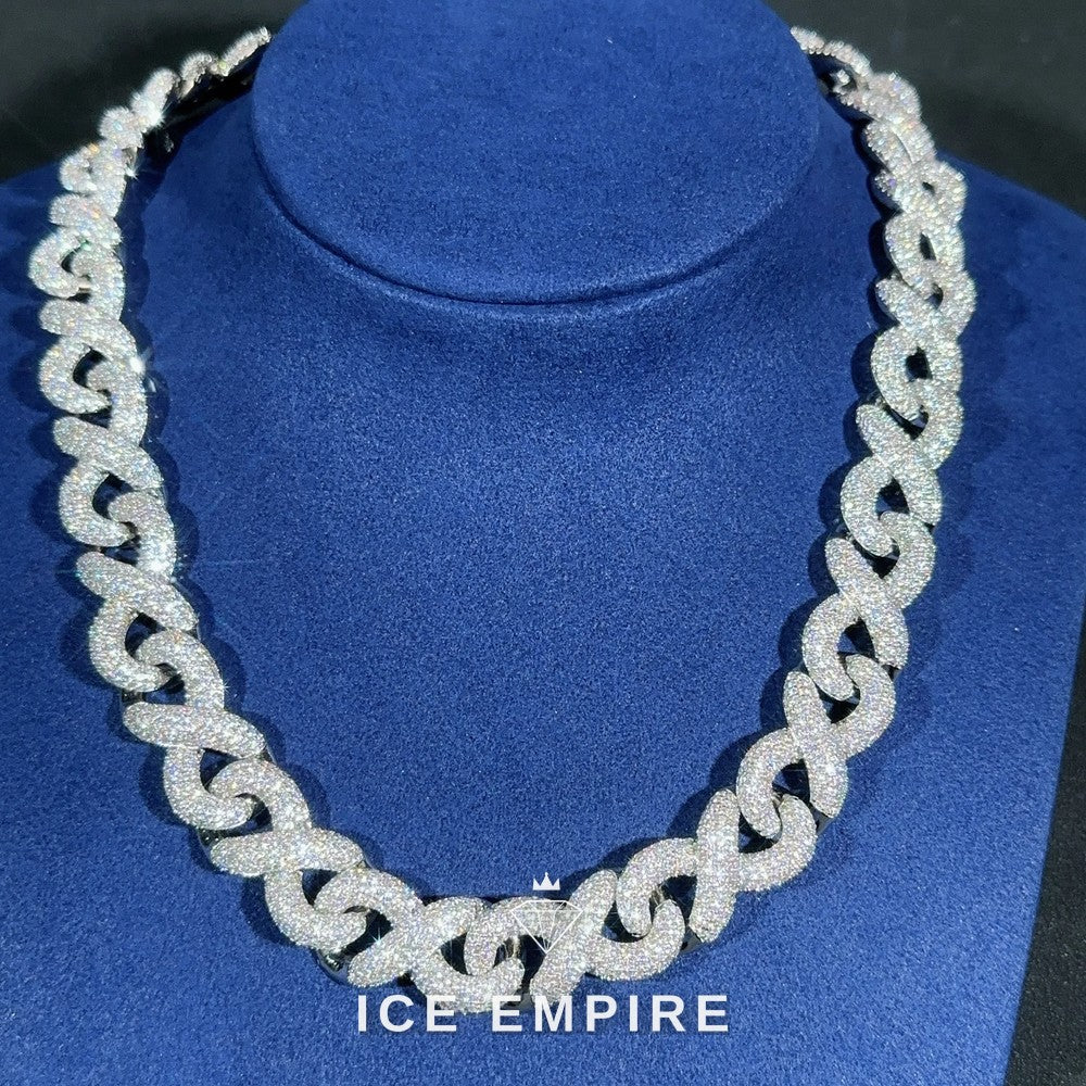 Iced Out Rose Gold Plated Moissanite Cuban Chain