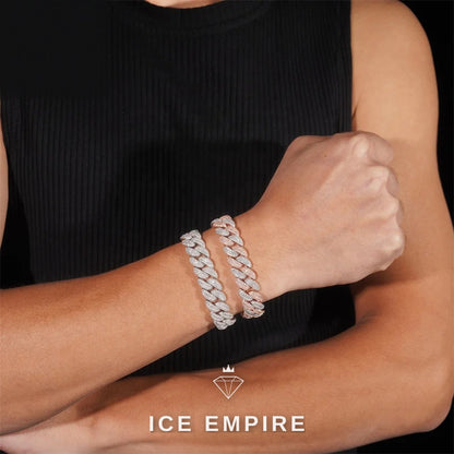 Iced Out Rose Gold Plated Moissanite Cuban Chain