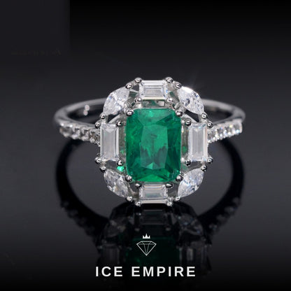 Iced Out Gold Plated Lab Grown Diamond Engagement Ring