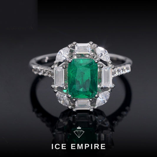 Iced Out Gold Plated Lab Grown Diamond Engagement Ring