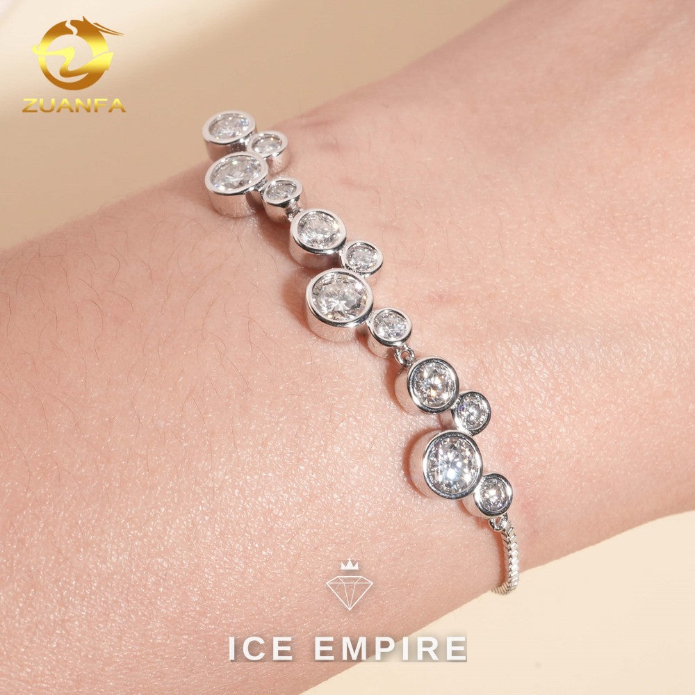 Iced Out 925 Silver Moissanite Bracelet