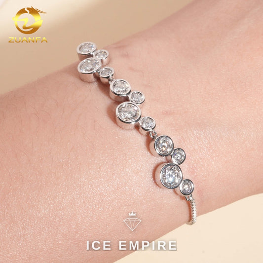 Iced Out 925 Silver Moissanite Bracelet