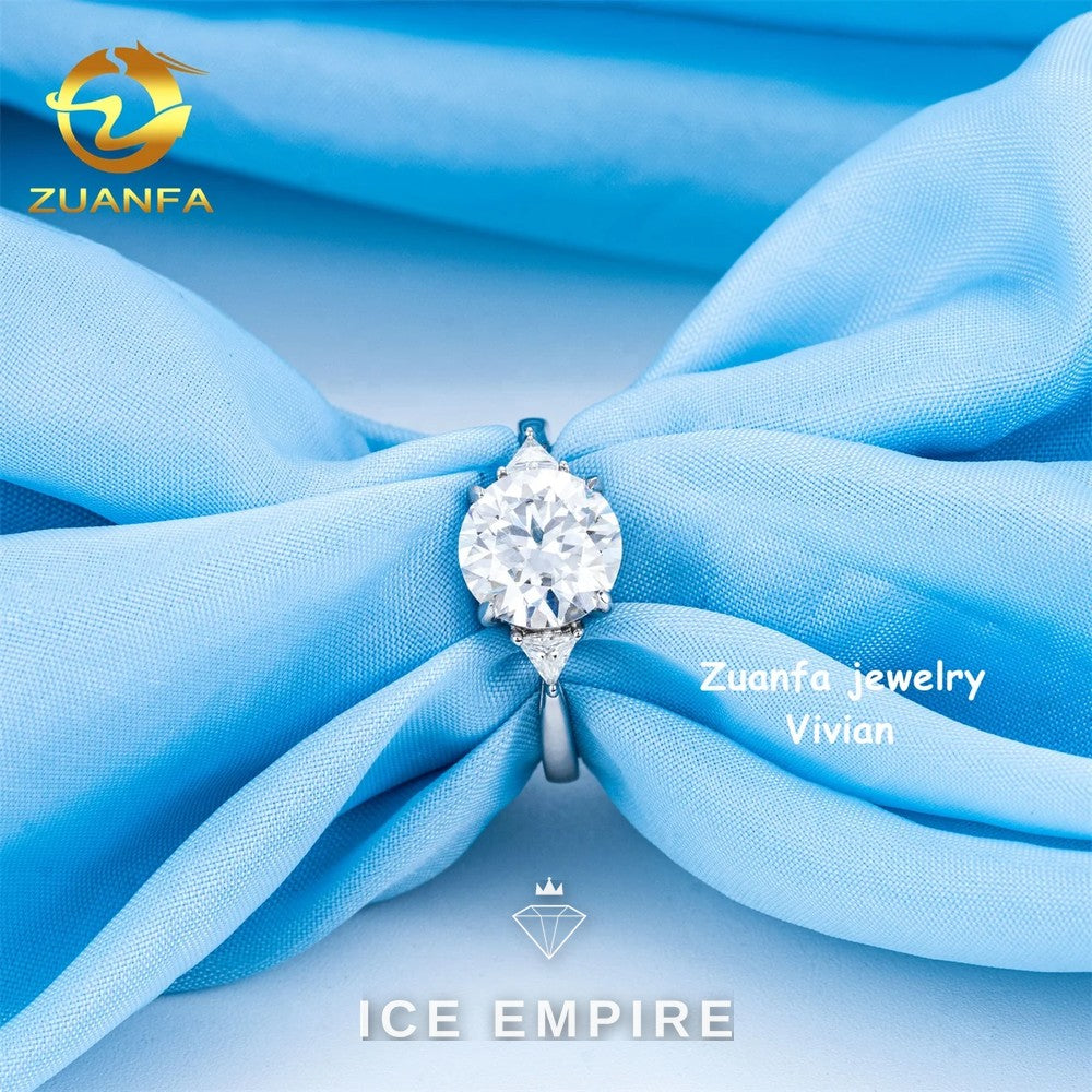 Iced Out Rose Gold Plated Moissanite Ring