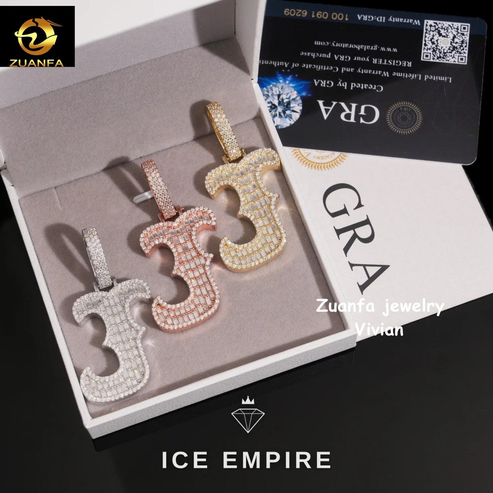 Iced Out 925 Silver Pendant