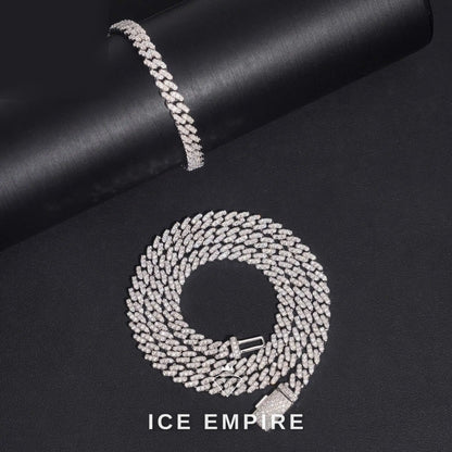 Iced Out Rose Gold Plated Moissanite Cuban Chain