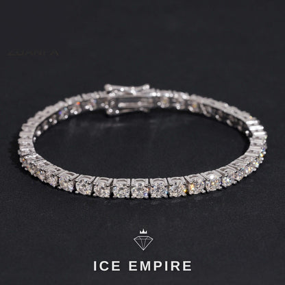 Iced Out 925 Silver Lab Grown Diamond Tennis Bracelet