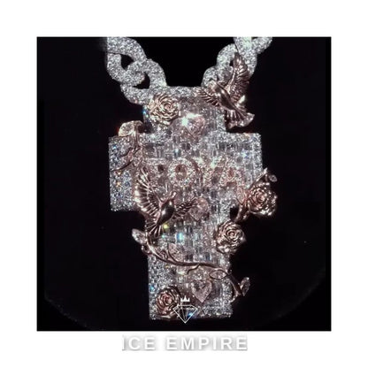 Iced Out 925 Silver Moissanite Pendant