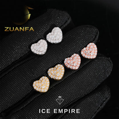 Iced Out 925 Silver Moissanite Earrings