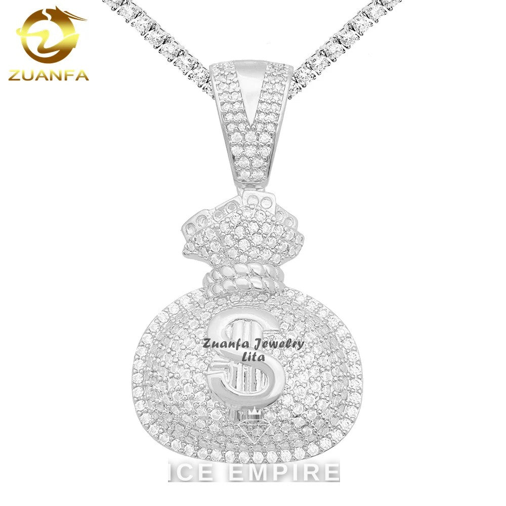 Iced Out 925 Silver Pendant