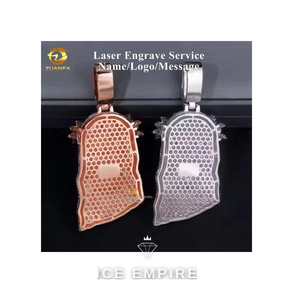 Iced Out 925 Silver Moissanite Pendant