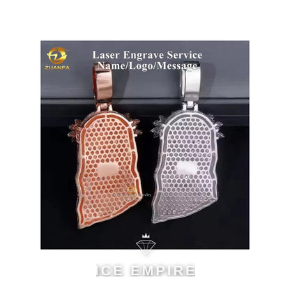 Iced Out 925 Silver Moissanite Pendant