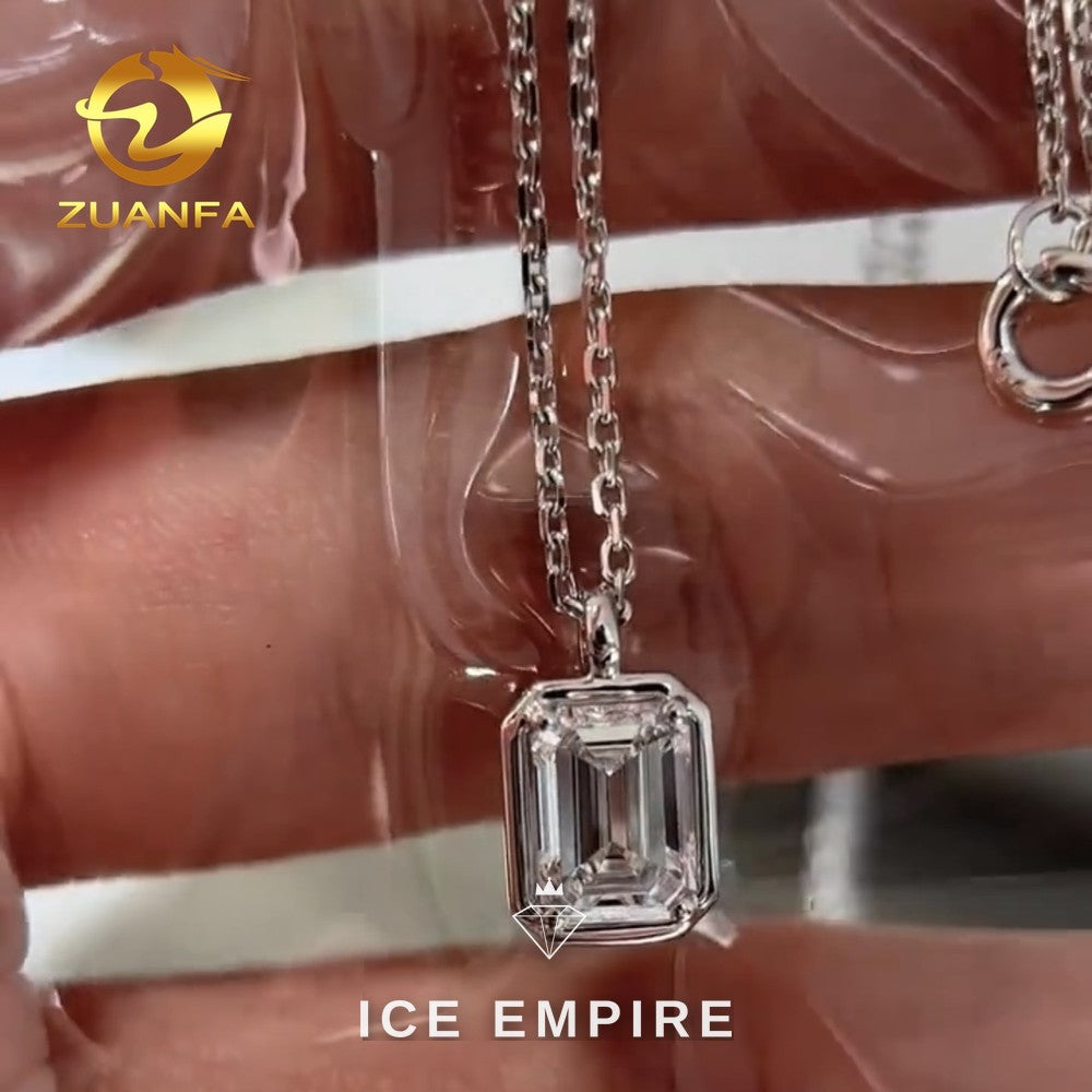Iced Out Gold Plated Lab Grown Diamond Pendant