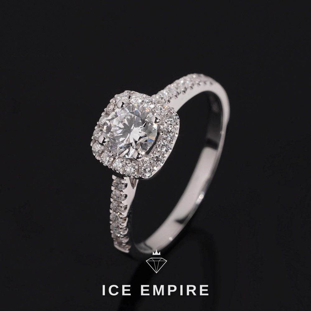 Iced Out 925 Silver Lab Grown Diamond Ring