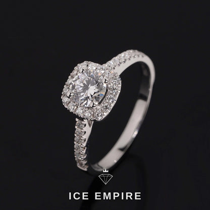 Iced Out 925 Silver Lab Grown Diamond Ring