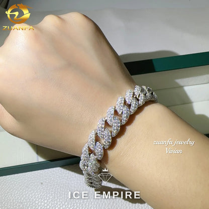 Iced Out Rose Gold Plated Moissanite Cuban Chain