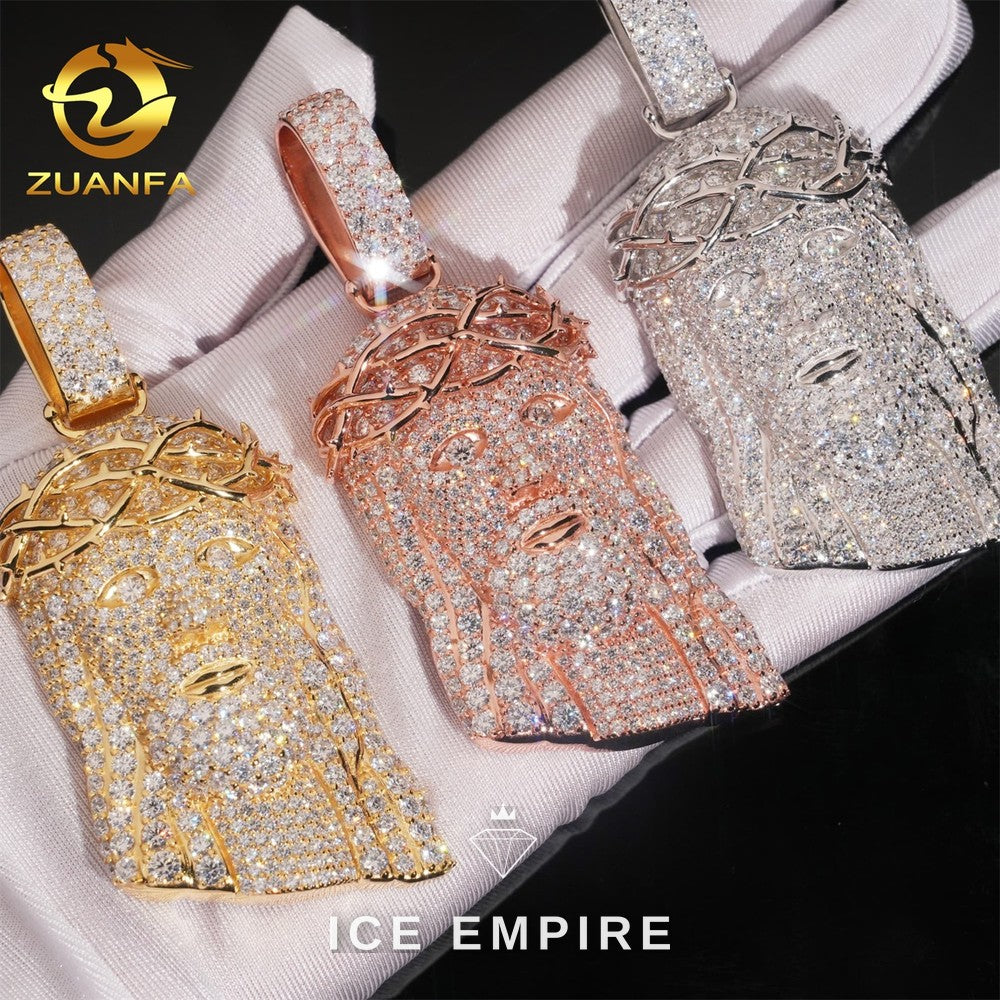 Iced Out 925 Silver Moissanite Pendant