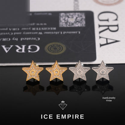 Iced Out 925 Silver Moissanite Earrings