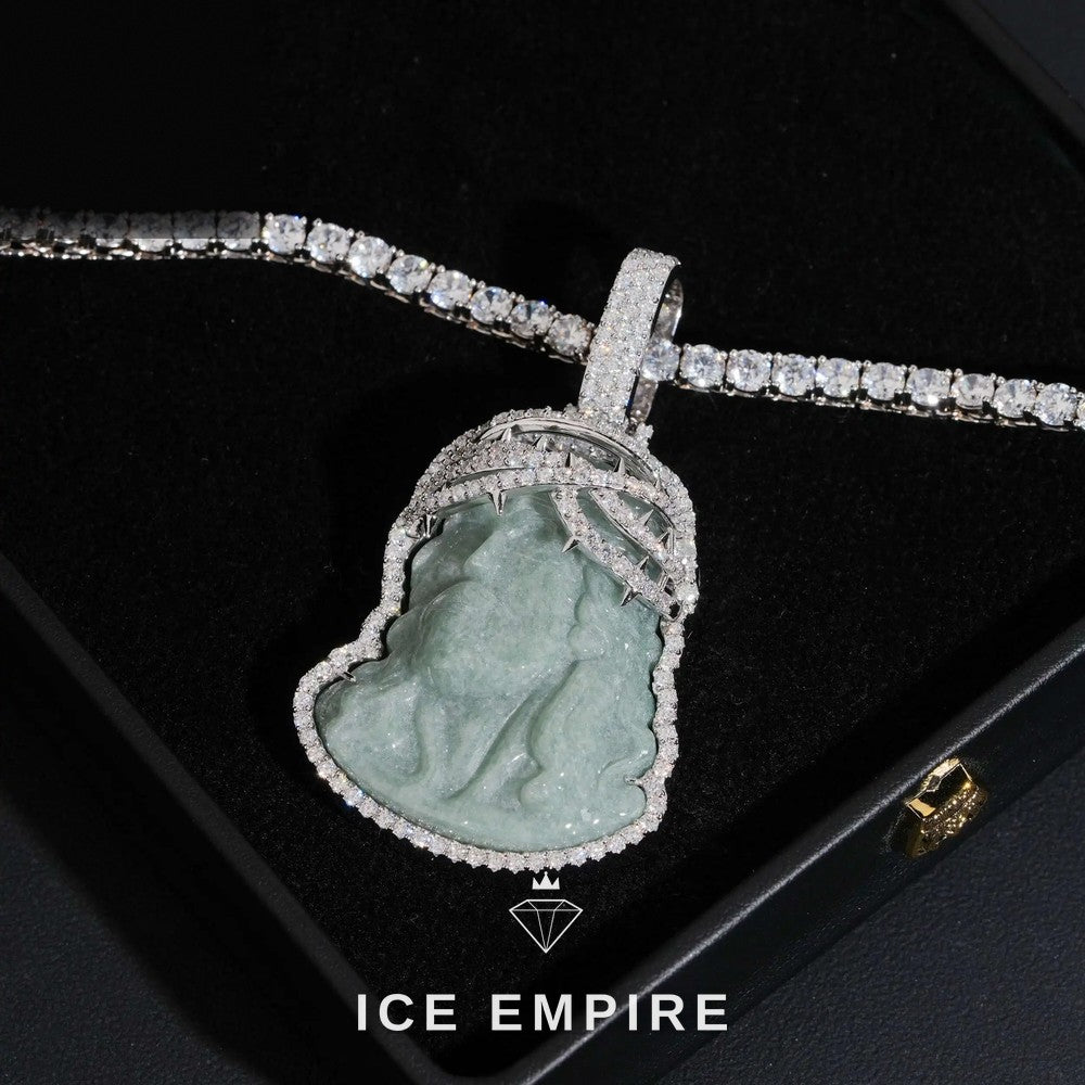 Iced Out Rose Gold Plated Moissanite Pendant
