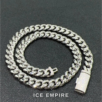 Iced Out Rose Gold Plated Moissanite Cuban Chain