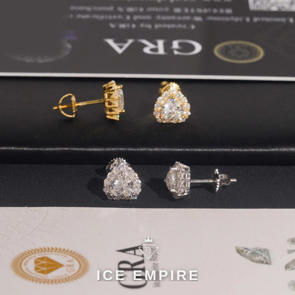 Iced Out Gold Plated Moissanite Earrings