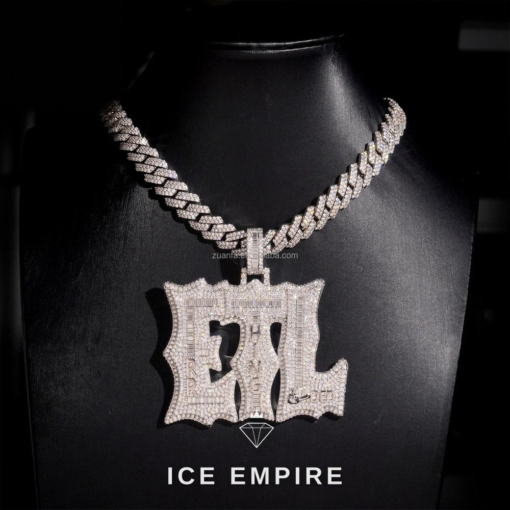 Iced Out 925 Silver Pendant