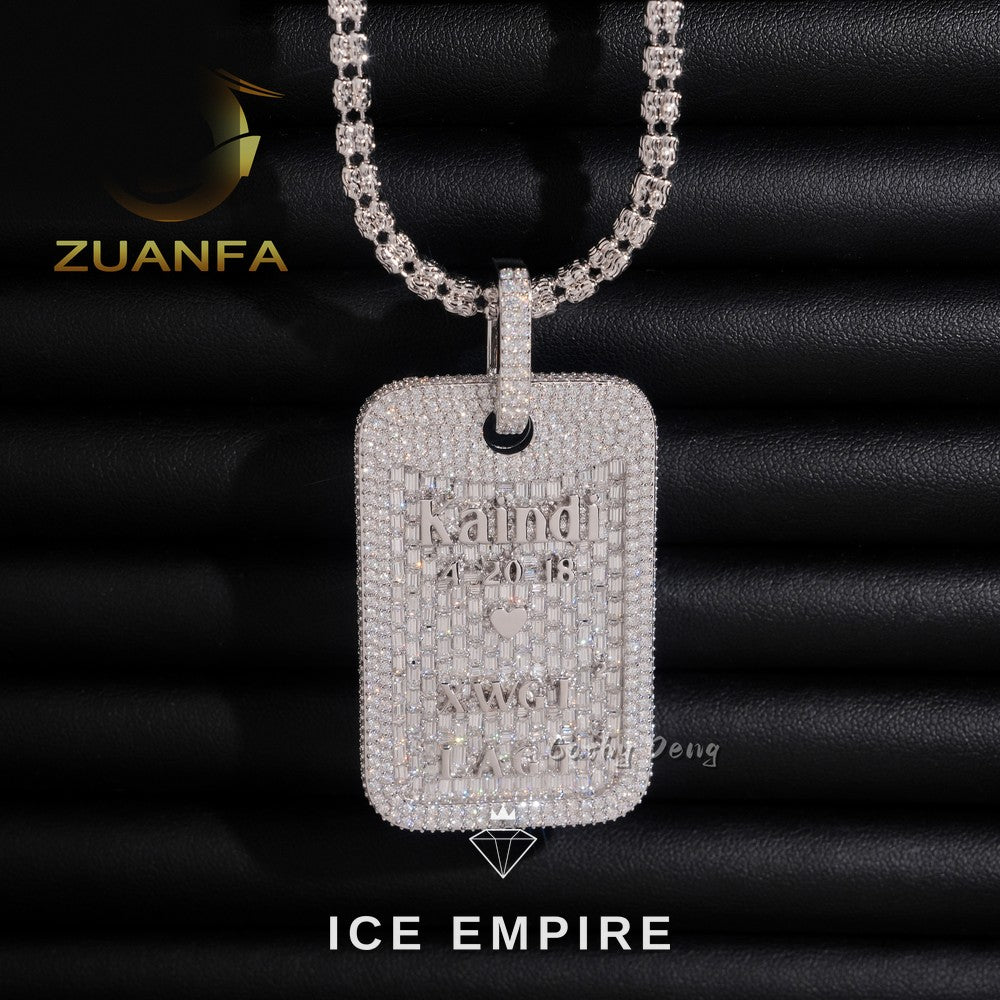 Iced Out Rose Gold Plated Moissanite Pendant