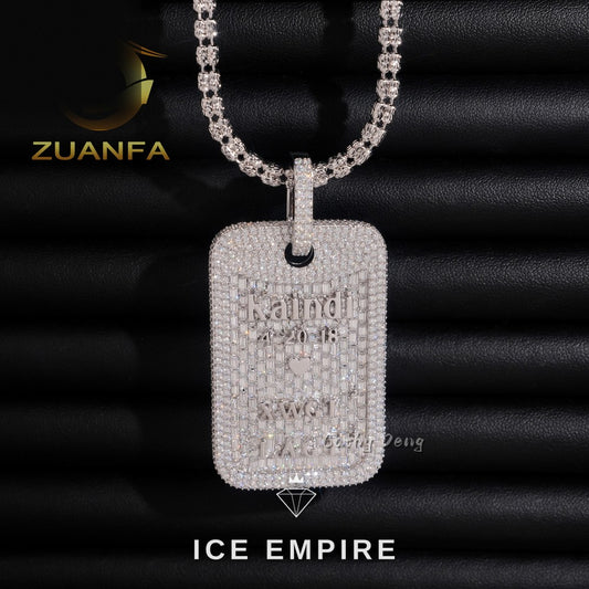 Iced Out Rose Gold Plated Moissanite Pendant