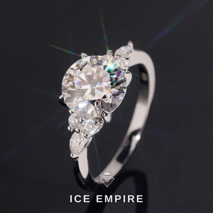 Iced Out 18K Gold Moissanite Wedding Band