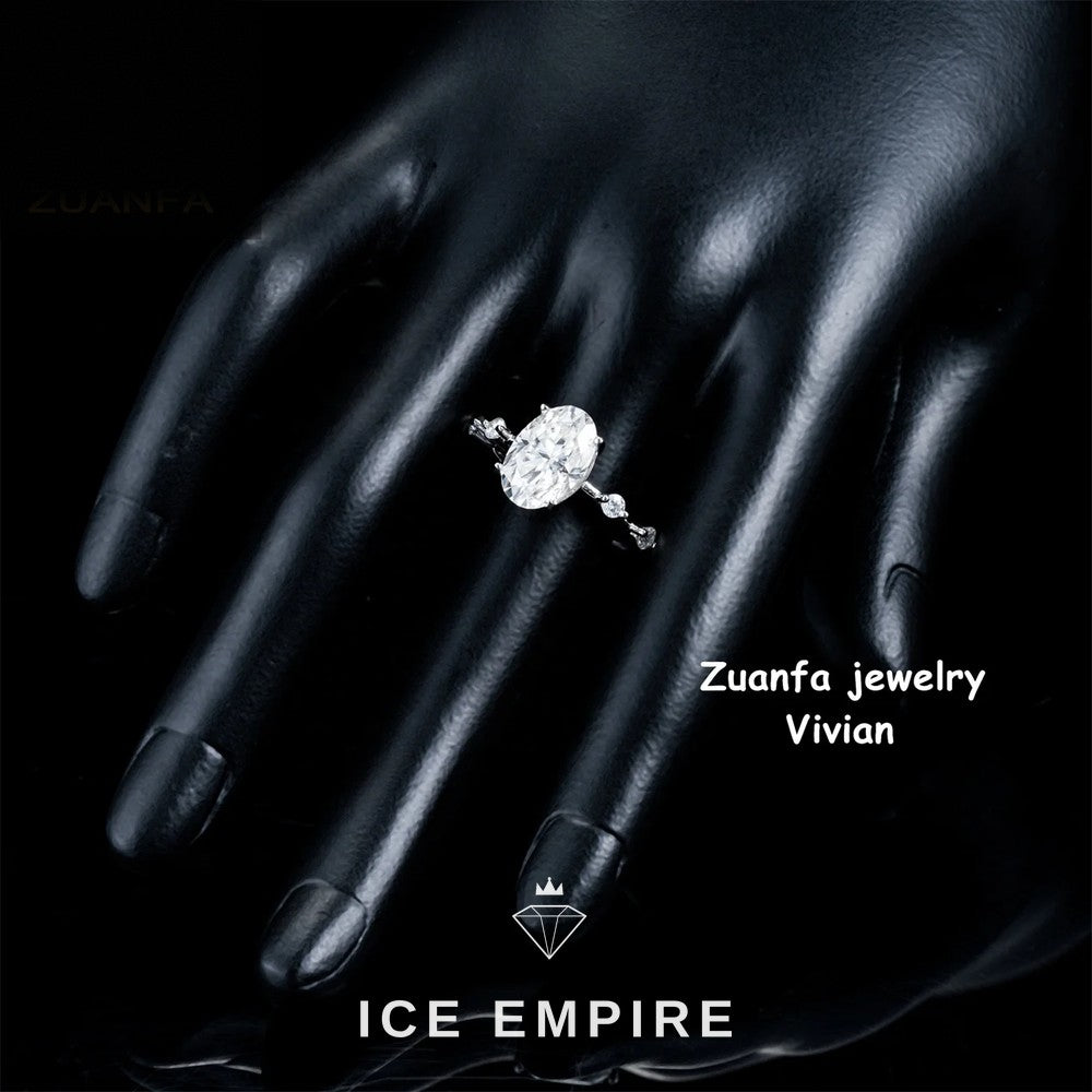 Iced Out 925 Silver Moissanite Ring