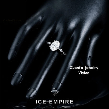 Iced Out 925 Silver Moissanite Ring