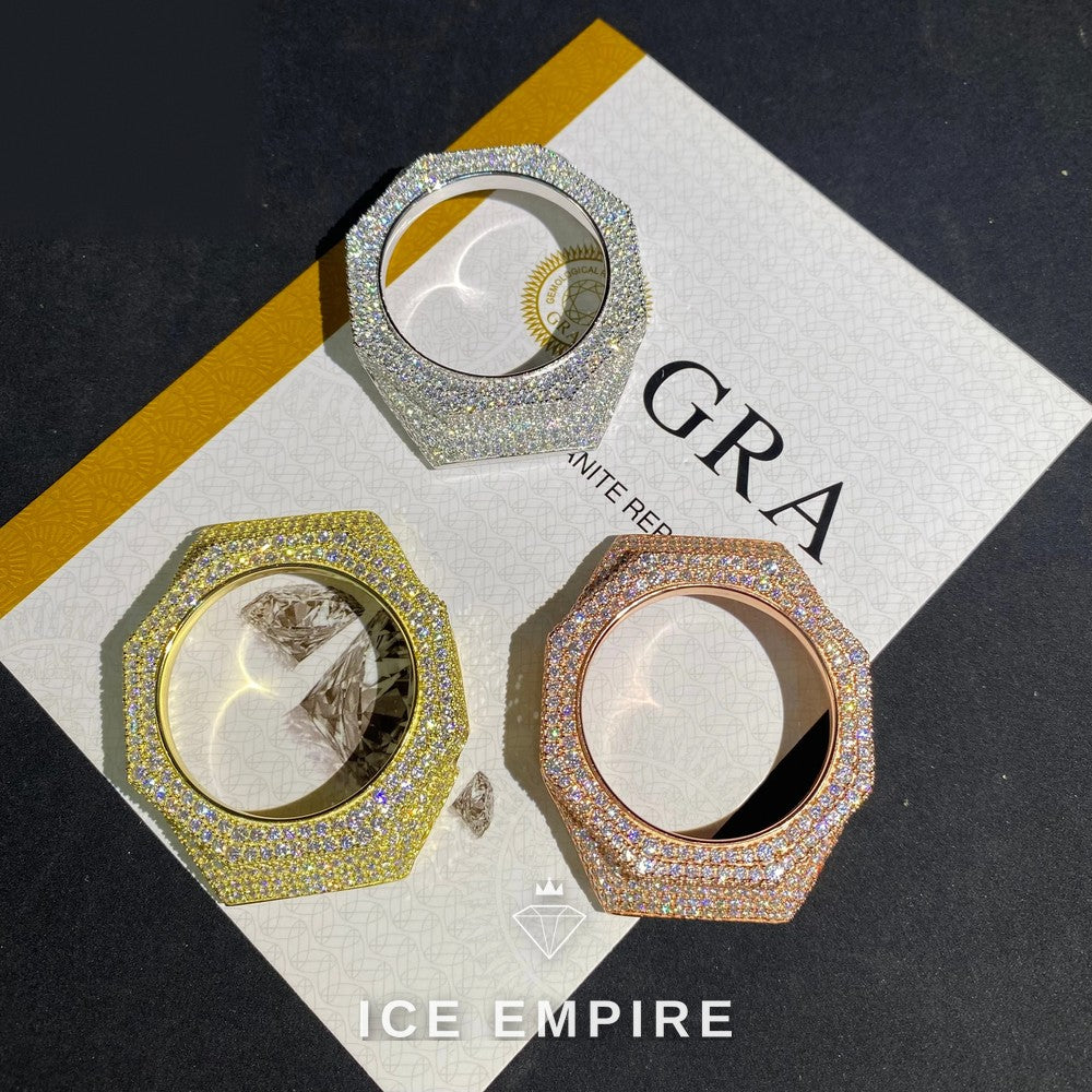 Iced Out 925 Silver Moissanite Watch