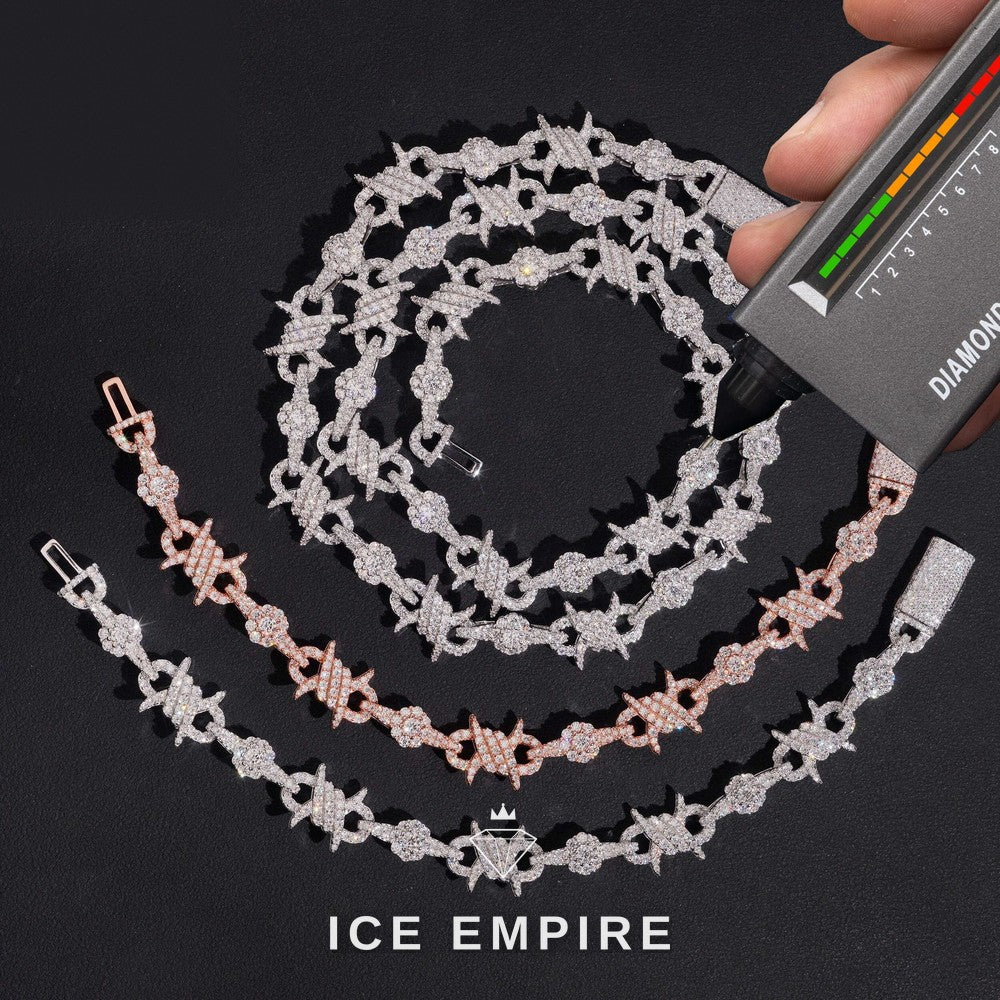 Iced Out Rose Gold Plated Moissanite Cuban Chain