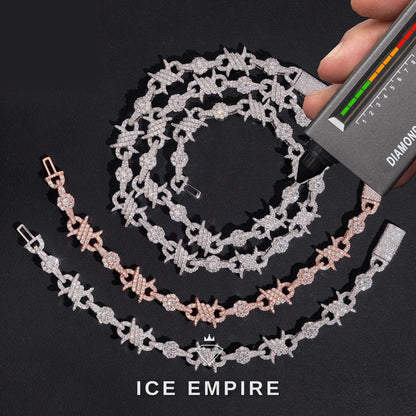 Iced Out Rose Gold Plated Moissanite Cuban Chain