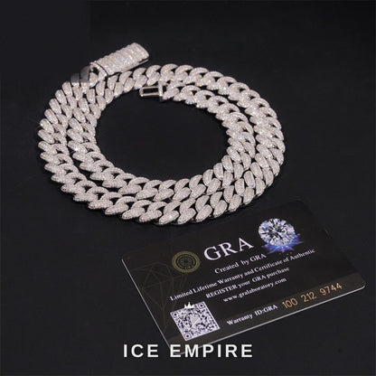 Iced Out Rose Gold Plated Moissanite Cuban Chain