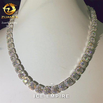 Iced Out Rose Gold Plated Moissanite Cuban Chain