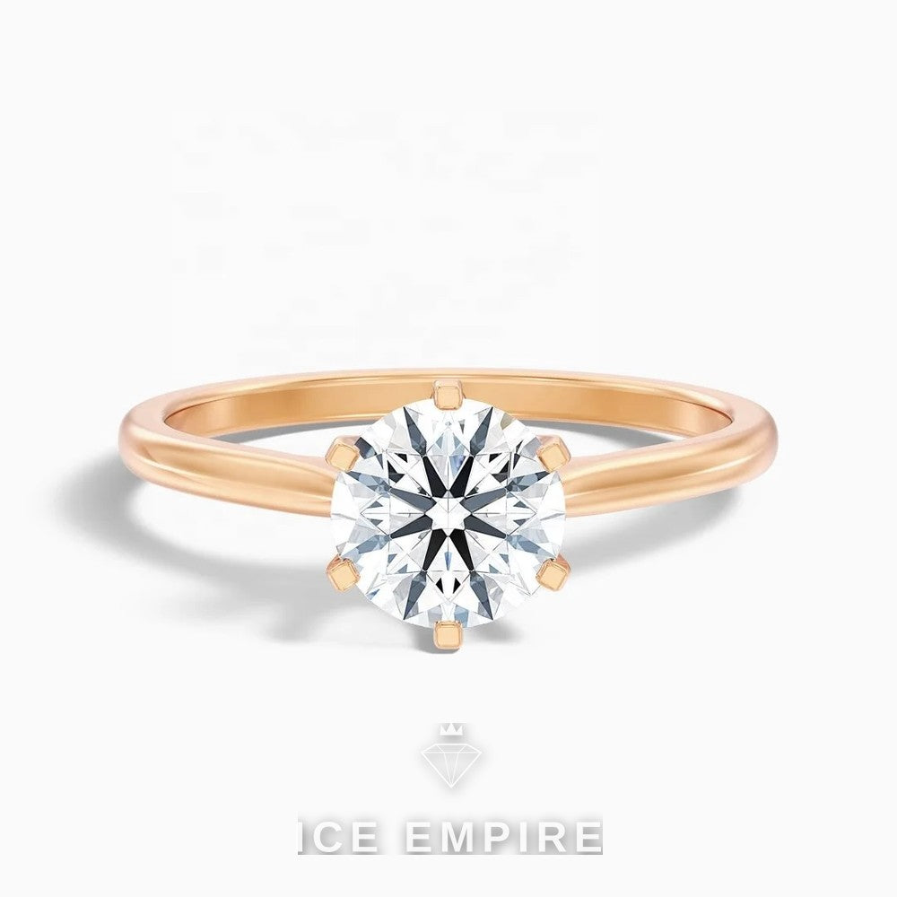 Iced Out 10K Gold Lab Grown Diamond Engagement Ring