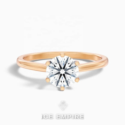 Iced Out 10K Gold Lab Grown Diamond Engagement Ring