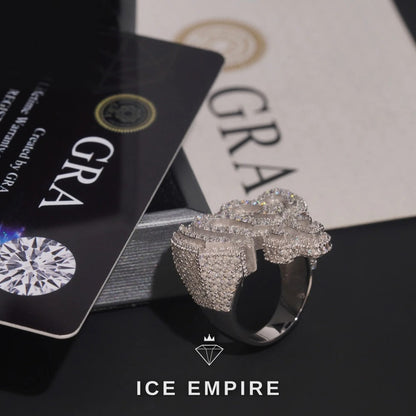 Iced Out Baguette 925 Silver Moissanite Ring